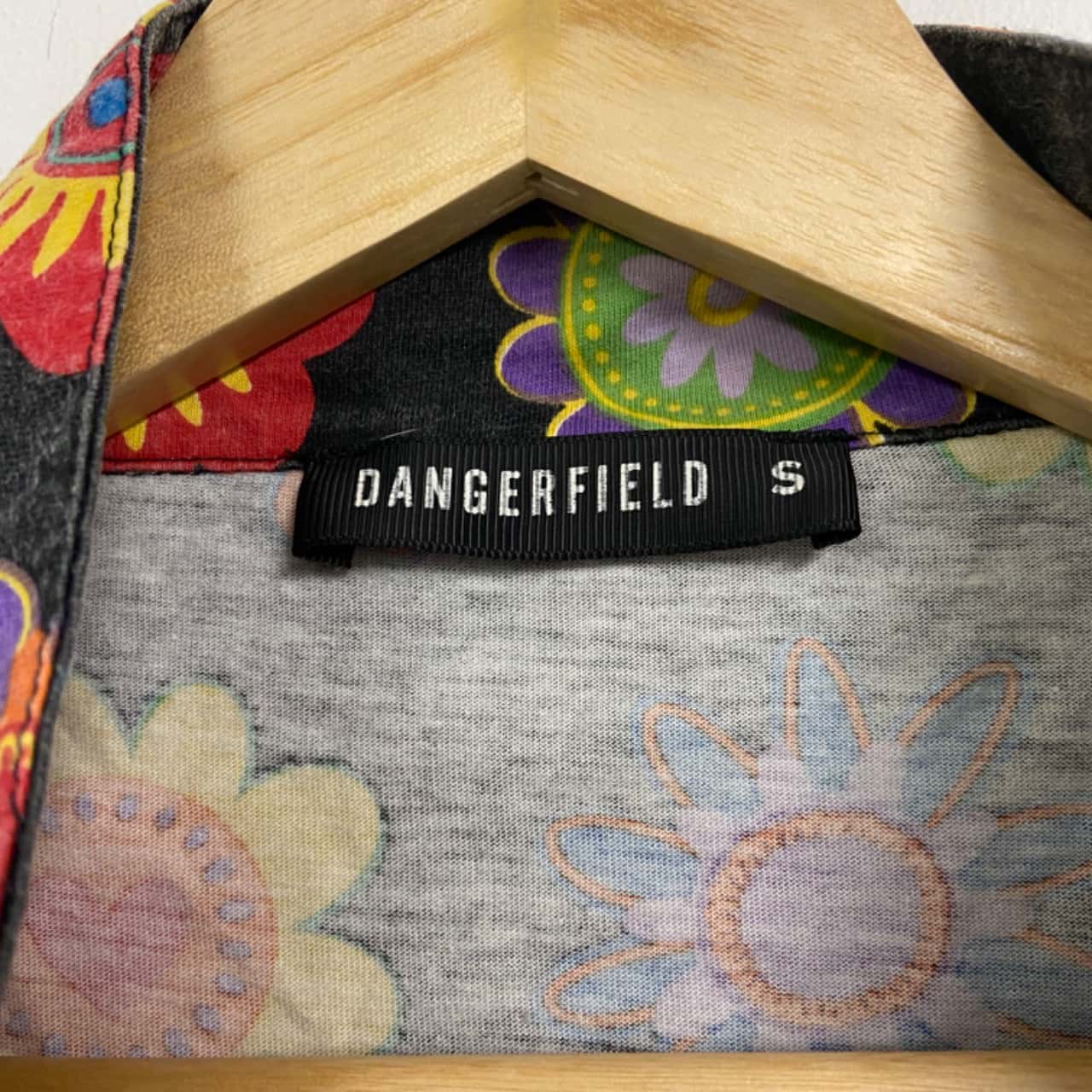 Dangerfield Womens Size S Short Sleeve Dress Black / Floral / Pattern