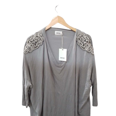  Womens  Size M / S Blouse Grey 