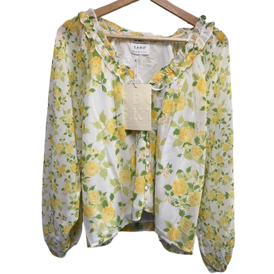 Sabo Skirt Womens  Size 6 / XS Long Sleeve Top Floral 