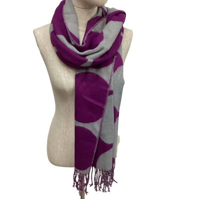  Pou Dou Dou Winter Scarf Grey / Purple 
