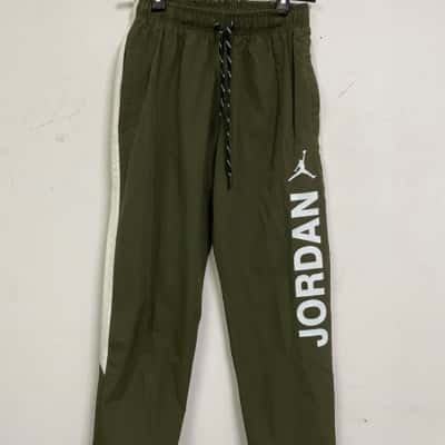 Jordan Mens  Size L Straight Leg Pants Olive / White 