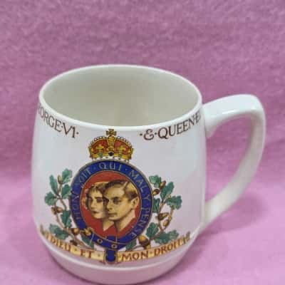 Vintage King George and Queen Elizabeth Coronation Mug