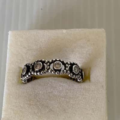Genuine Pandora "Her Majesty" Ring - Size 54 (N) - Retired Design
