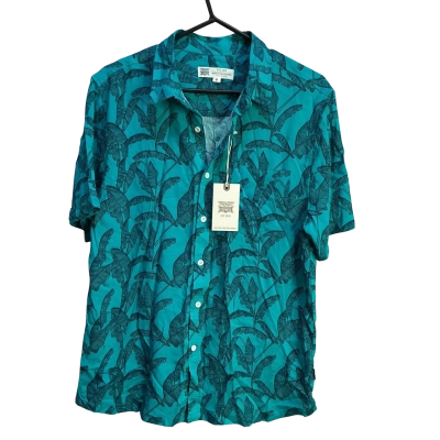 Rivers Mens  Size M Short Sleeve Shirt Blue 