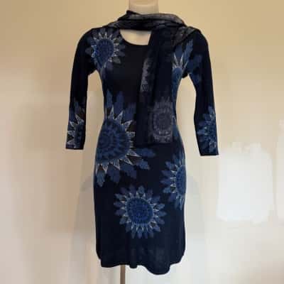 Desigual   Stretch Knit. Fitted Dress.   Size S 