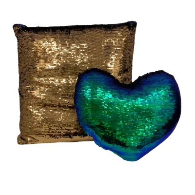 Kids & Co Sequin Pillow 1 Square+ 1 Heart