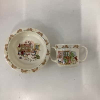 BUNNYKINS Royal Doulton baby  2 piece set set  
