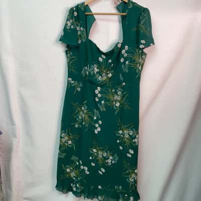 Rihoas Womens  Size XXL Floral Dress Floral / Green 