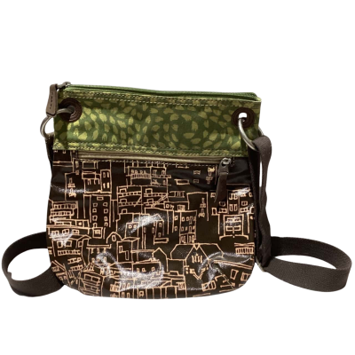 Fossil Key-Per  Womens Cross Body Bag Brown / Green     HB1