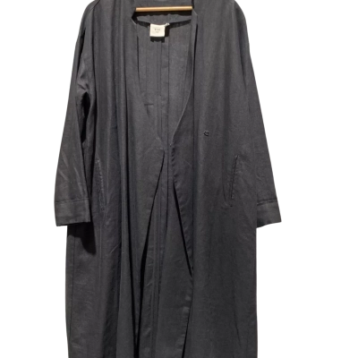 French Linen ELK Womens  Size M / S Open Jacket Black  