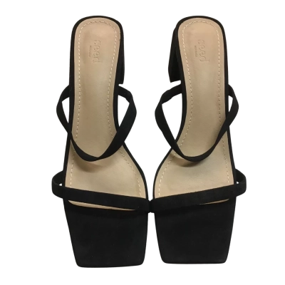 Seed Heritage Womens  Size 41 Black Leather "Elle" Strap Sandals 