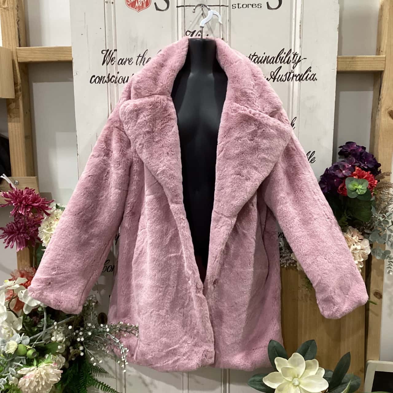  Faux Fur Coat PINK Sサイズ Extra Faux Fur Coat - Pink | Fashion Nova