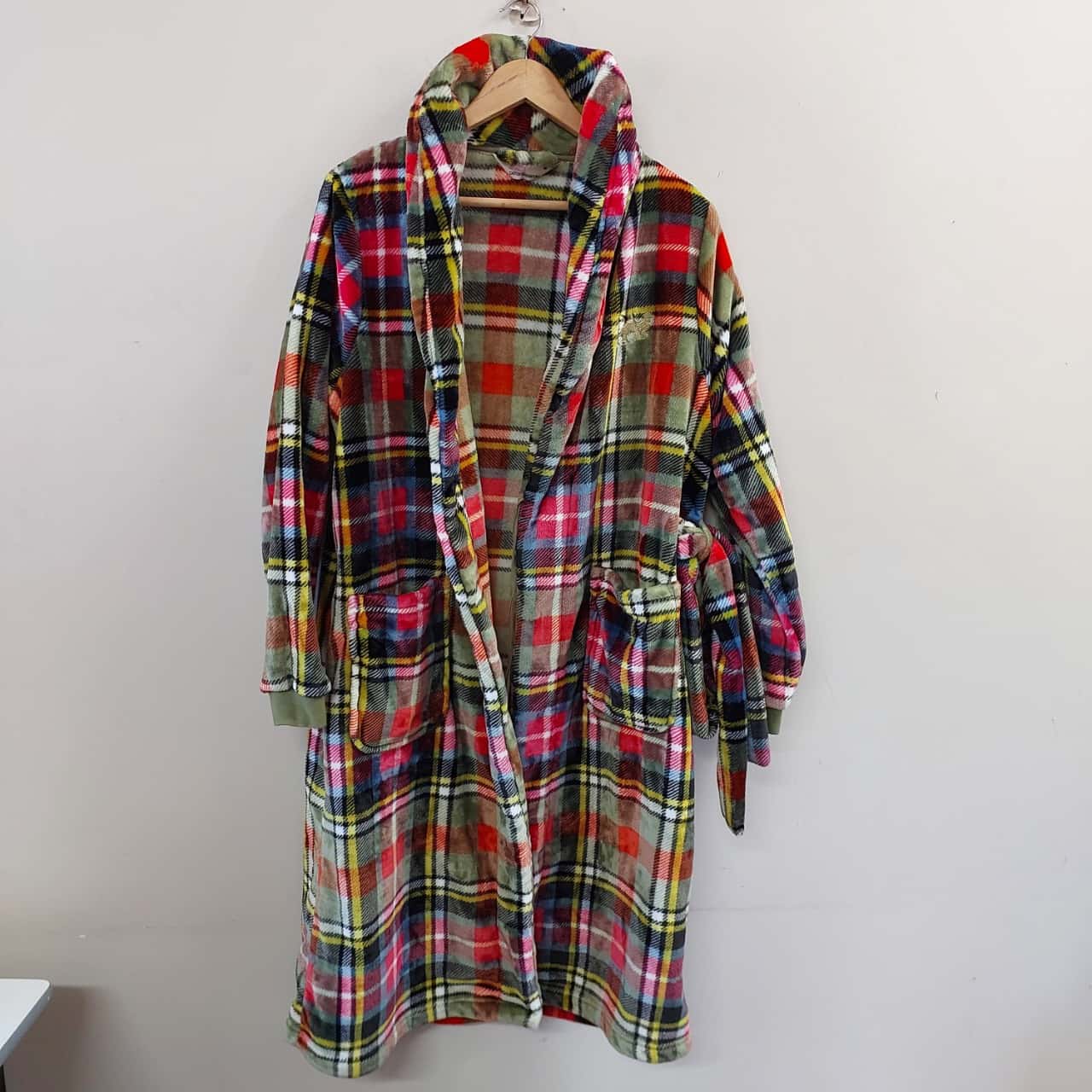 Peter Alexander Bathrobe Tartan Pattern Unisex Size M Multicoloured(s)