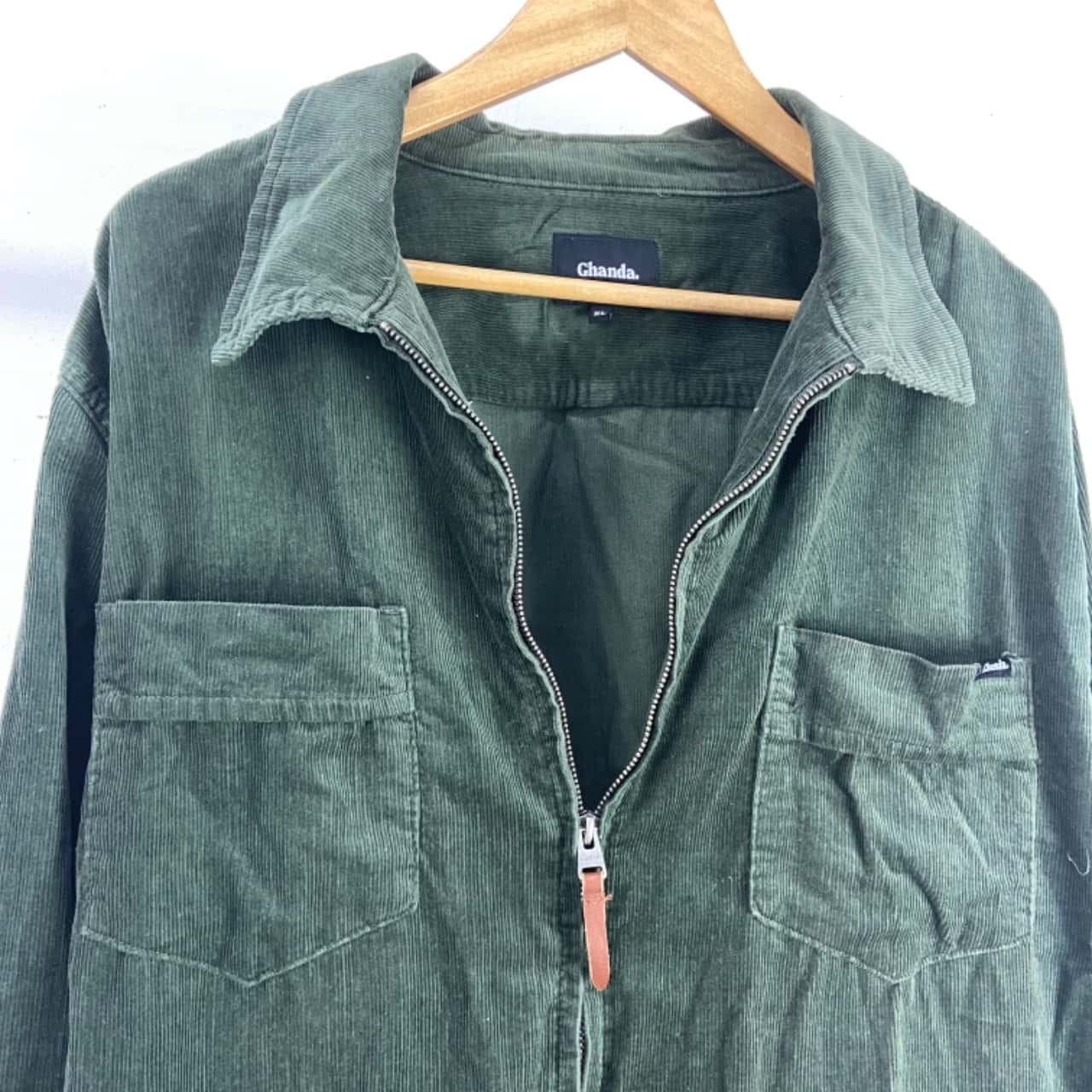 Ghanda Mens Size XL Front Zipper Olive Jacket (s)