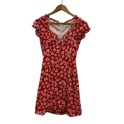 Kookai Women's Size 34 Mini Dress Floral / Red 