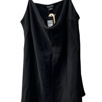 City Chic Womens  Size 16 Shoestring Strap Top Black  