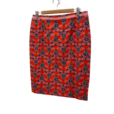 Boden Women's  Size 12 Pencil Skirt Floral / Red 