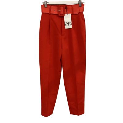 Zara - Red Pants with Belt - BNWT - XS