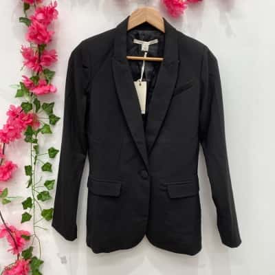 Laura Ashley Womens Blazer Size 8 Black  