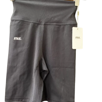 Stax Size XXS High Waisted Bike Shorts Black BNWT