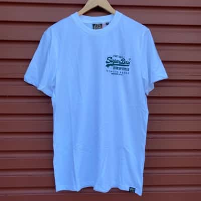 Superdry Mens Size M White Vintage Logo T-Shirt