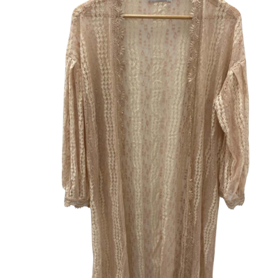 Lisly Korea  Womens  Size M 3/4 Sleeve Top/overlay Beige 