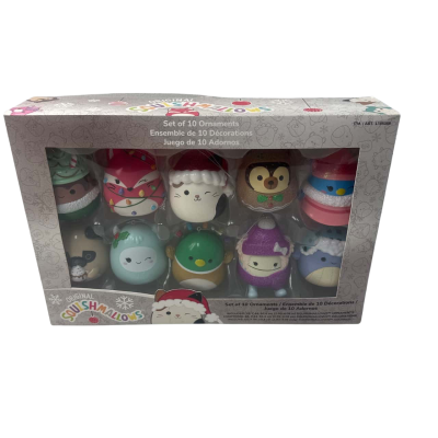 BNIB Squishmallows Christmas ornaments x10 