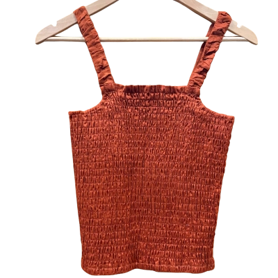 Witchery Burnt Red Shirred Top Size 10