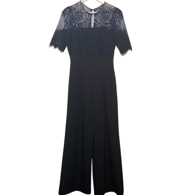  Womens  Size 8 Jumpsuit Black  