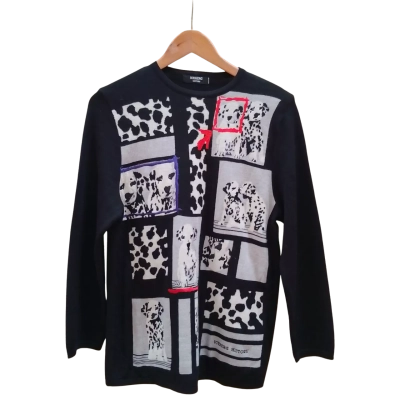 Iceberg History Dalmatian Sweater 100% Wool Made in Italy 