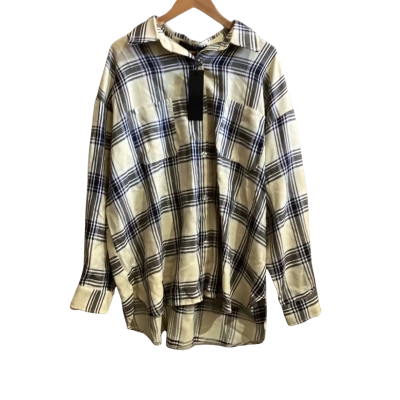 Lioness Womens  Size M Long Sleeve Shirt Black  / Cream 