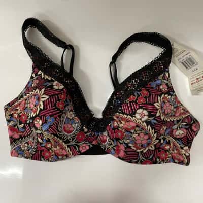 Berlei Womens  Size 10 Bra Black  / Floral 