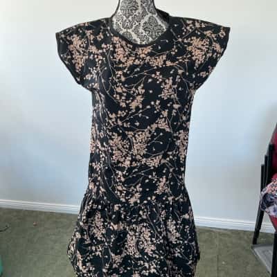  Womens  Size M Midi Dress Black  / Gold 