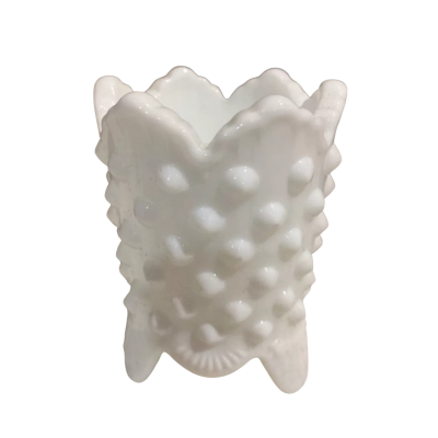 Vintage Fenton Hobnail Milk Glass Toothpick Holder