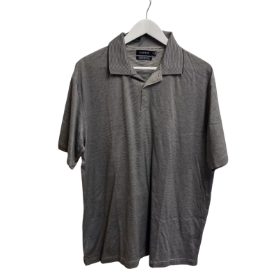 Gazman Mens  Size XL Polo Shirt Black  / Striped / White 