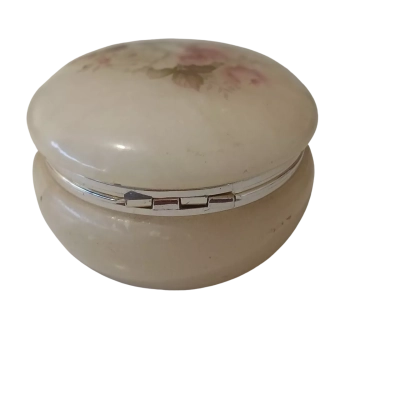 Vintage Lidded Cream Trinket Box