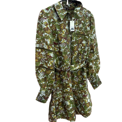 MOS Womens  Size 12 Green Floral Dress 
