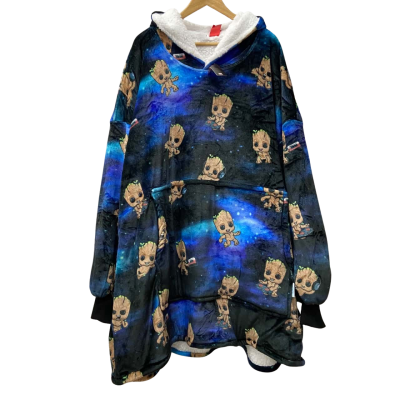  Brand New - Marvel Collection - Oversized Blanket Hoodie - One Size - Blue / Multicoloured 