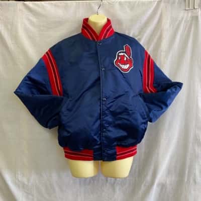 Cleveland Indians ボンバージャケット ネイビー/レッド Bomber Starter Cleveland Indians 90s Jacket - Jackets Masters