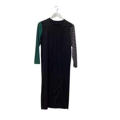 Alpha60 Long Sleeve Dress Black / Green Size XS