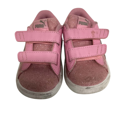 Puma Kids Size 6UK Shoes Pink/Silver  