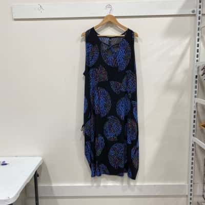 Taking Shape Womens  Size XL Sleeveless Dress  Black  / Multicoloured 