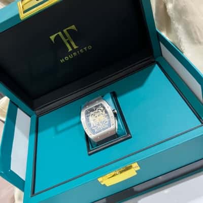 Houristo Tiger & Dragon Silver Mens Watch