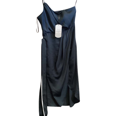 Pilgrim Womens  Size 12 Midi Dress Navy Blue 
