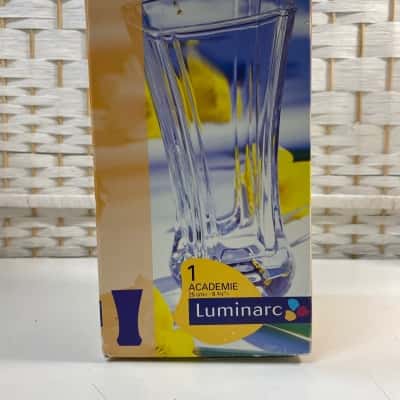 Clear Glass Vase, Late 20th century, Luminarc (France) 25cm