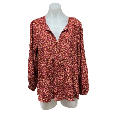 Salty Crush Womens Size 12 / L Blouse Floral / Multicoloured 