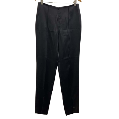 Brand New Carla Zampatti Womens  Size 10 Split Hem Sensuous Satin Pants Black 