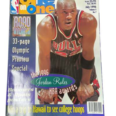 One On One Magazine July 1996 – Michael Jordan with Jordan Poster Volume 5 No. 7
