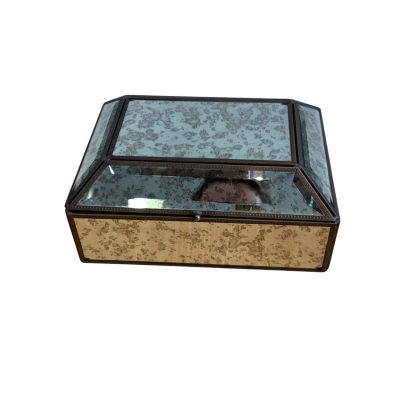 Metal and Glass Jewellery Box 