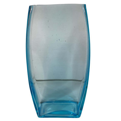 Hand blown Blue Bubble glass vase